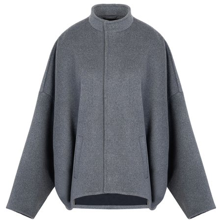 OPRA Oversize Kurtka Minimalistyczna Szary OP-KU-NUBA-GREY