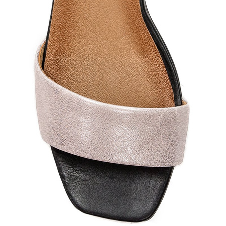 Maciejka 04618-21/00-5 Black+Pink Shine Sandals