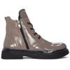 Venezia Women's Beige patent leather boots