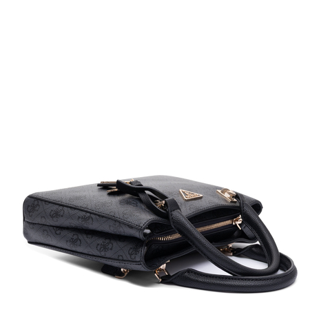 Guess Women's Quilted Monogram Handbag Elegant Satchel HWBG9672050-COAL