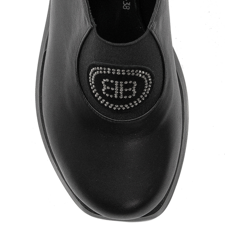 Leather Boccato boots on the Black platform