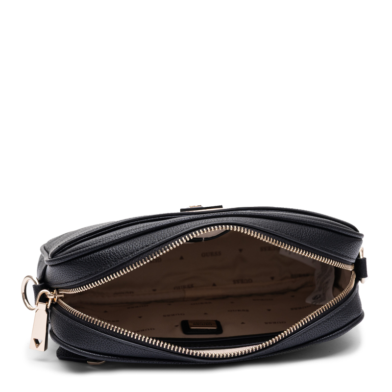 Guess Meridian Smooth Crossbody Bag Black HWBG6974140-BLACK