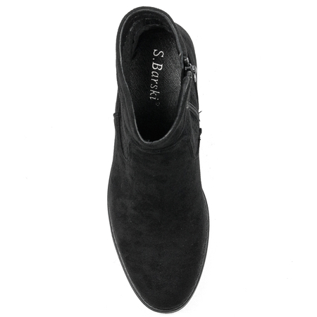 S.Barski Openwork Flat Black Boots
