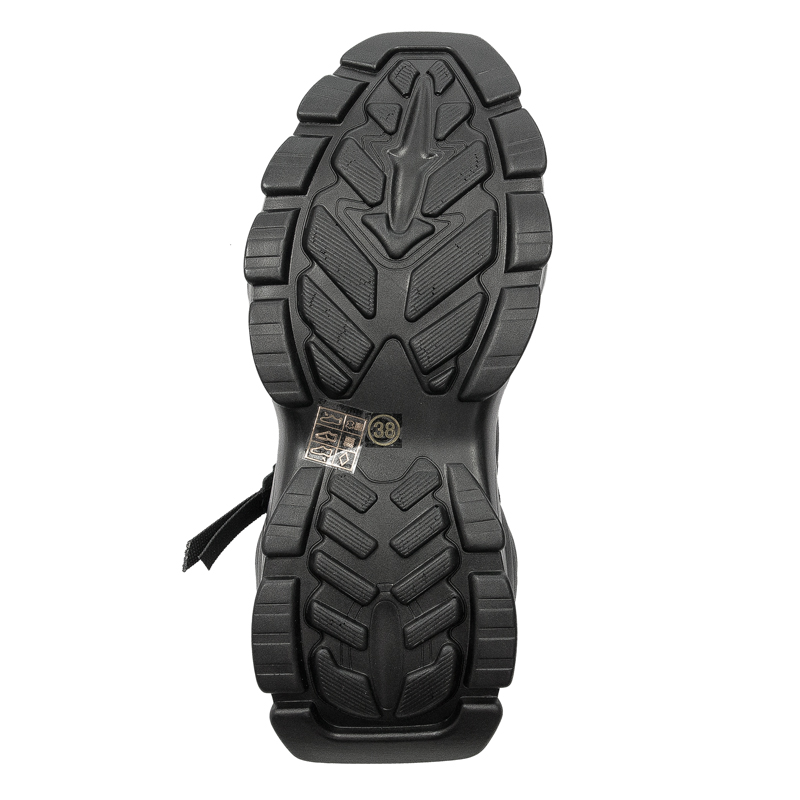 GOE Sneakersy damskie na platformie Black czarne