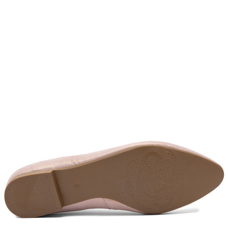 Maciejka Leather Comfortable Ballerina Flats Slip-on Pink 00873-66/00-5