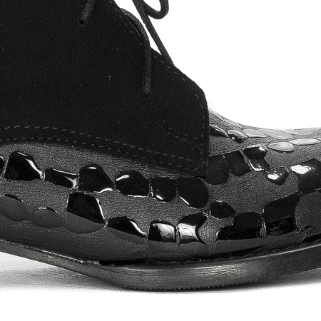 Maciejka Black Women's Lace-Up Boots
