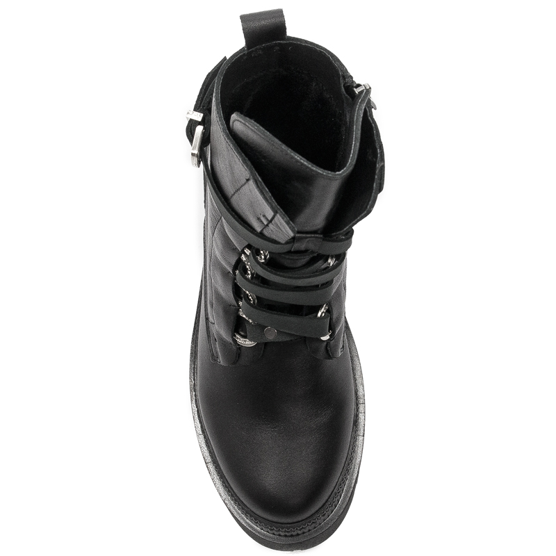 Boccato Women's boots, black leather boots