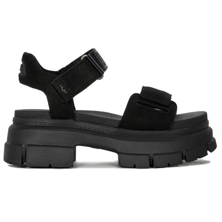 UGG Sandały damskie skórzane Ankle Black