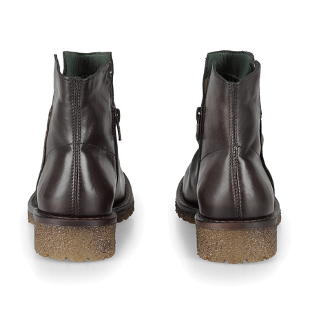 Felmini Women's Brown Leather Ankle Boots