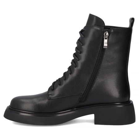 Filippo Leather Insulated Combat Boots Black DBT6408-25-BK