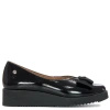 Maciejka peather patent platform slip-on loafers with bow black 05062-01/00-5