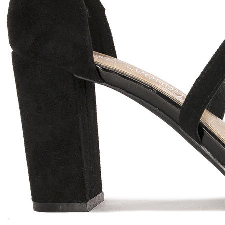 Sergio Leone SK865 Black Sandals