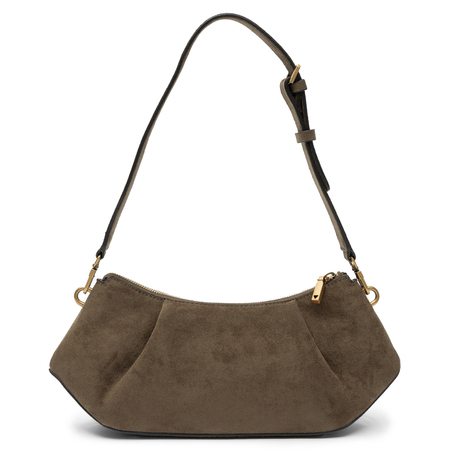 Guess Allegra Suede Baguette Shoulder Bag Olive HWSG2237180-OLIVE