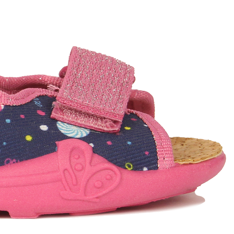 Befado Children's Girls Sandals Navy Blue & Pink