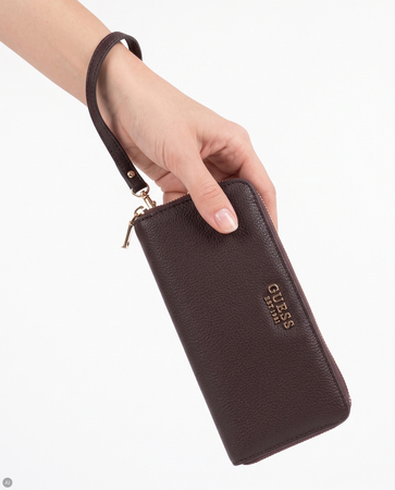 Guess Melody Portfel Damski Z Paskiem Brązowy SWBG9735146-BROWN