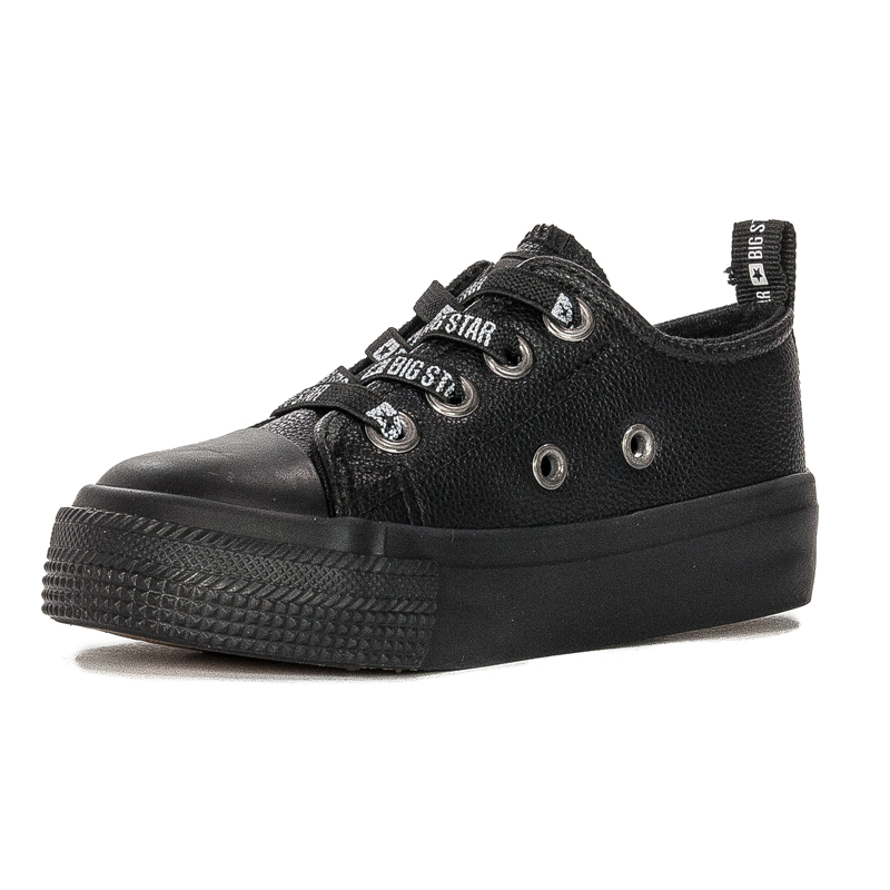 Big Star Trampki dziecięce chłopięce wsuwane Black czarne