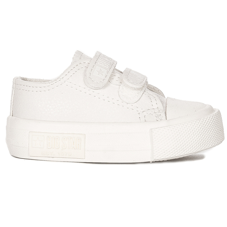 Big Star White baby sneakers with velcro