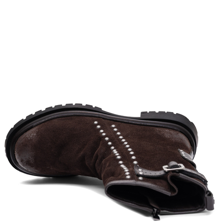 Maciejka Women's Leather Ankle Boots Comfortable Flat Brown K7727-02/00-7