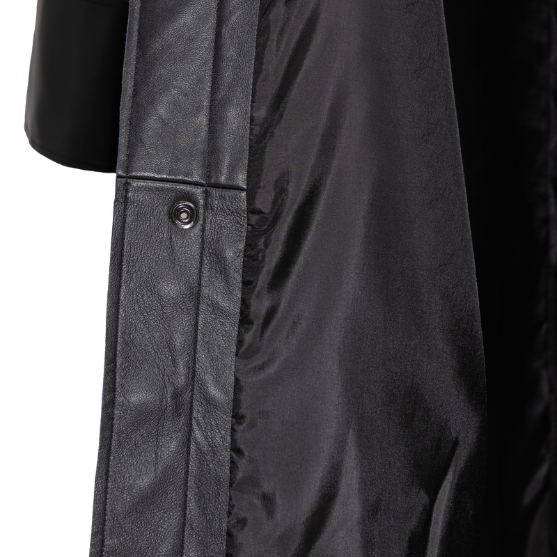 Opra Women's leather Rim Black Coat