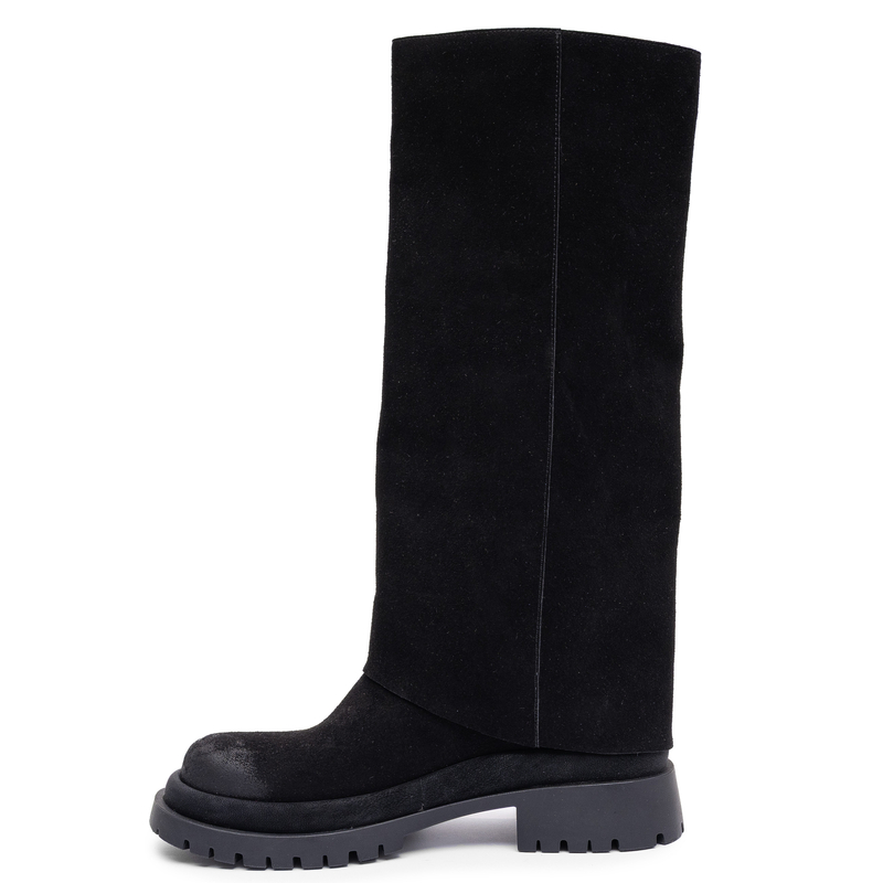 Maciejka Leather Classic Women’s Tall Black Boots 3.5 cm K7723-01/00-7
