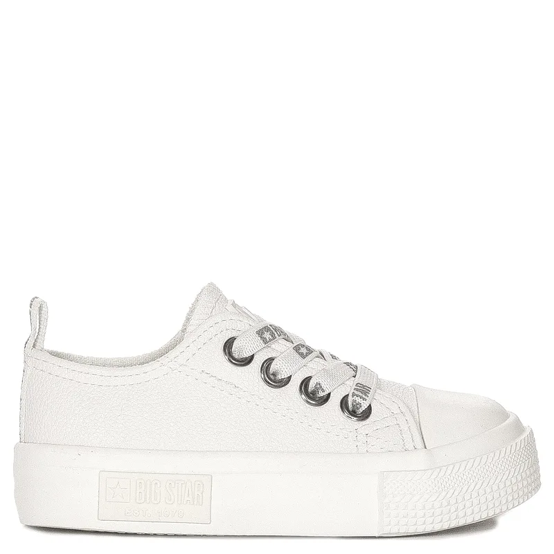 Big Star White children's slip-on sneakers