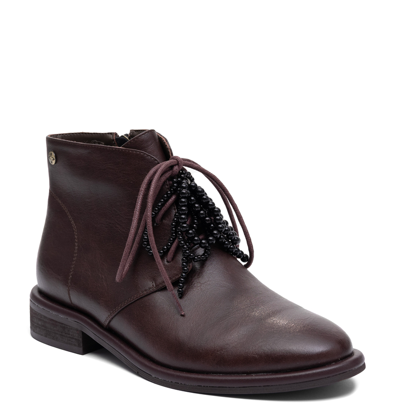Maciejka Leather Platform Ankle Boots Brown K7787-23/00-7