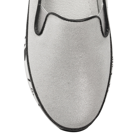 S.Barski Women's Low shoes Leather Silver
