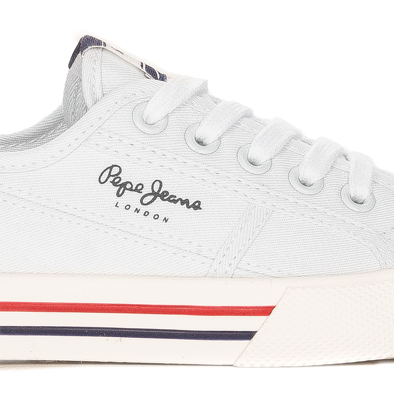 Trampki tenisówki damskie Pepe Jeans White Brandy W Basic Białe