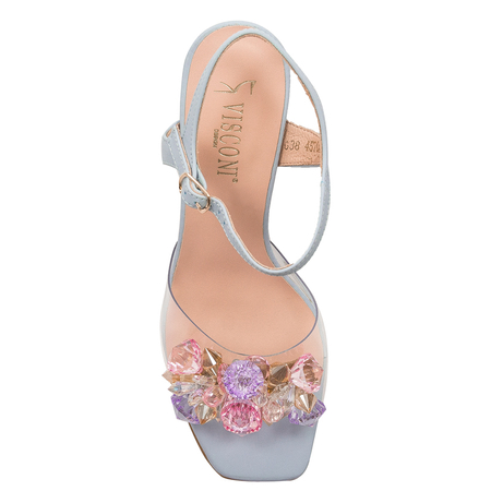 Visconi Women's leather Blue Sandals