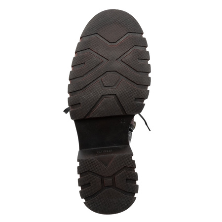 Maciejka Siateczkowe Botki na Platformie Bordowe 07072-23/00-8