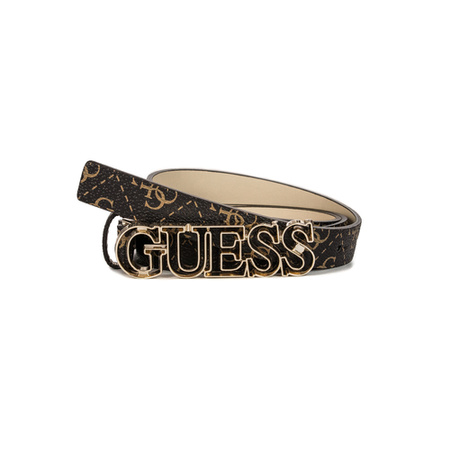 Guess Women's Belt brown BLN gold logo