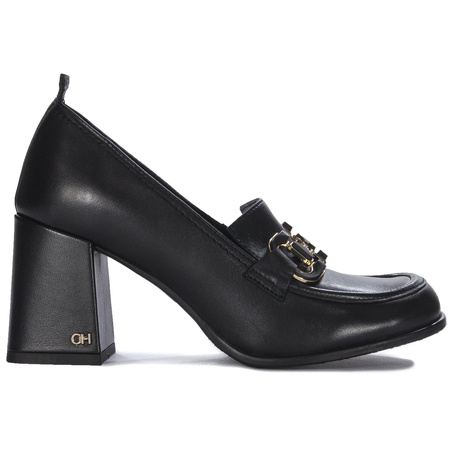 Chebello Women's leather black pumps