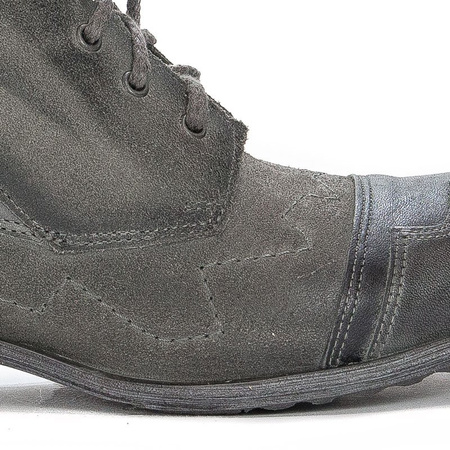 Maciejka  04625-03/00-3 Gray Lace-up Boots