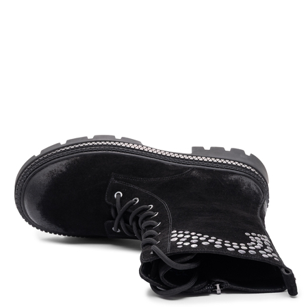 Maciejka Leather Women's Ankle Boots With Studs Insulated Black K7808-01/00-7