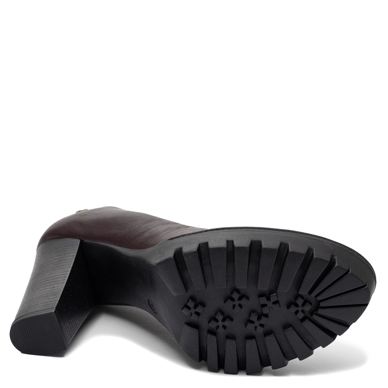 Maciejka Półbuty Na Słupku Elegancja Skórzane Bordowe 2629W-09/00-1 