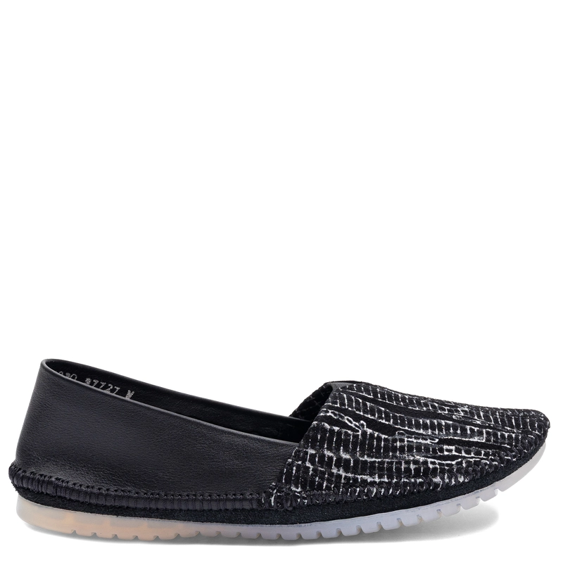 Maciejka Textured Slip-on Leather Shoes Black 1930W-48/00-0
