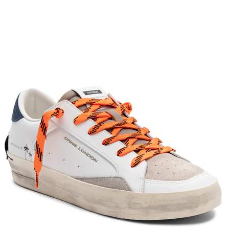 Crime London SK8 Deluxe Men's Leather Sneakers White 19100PP8.10