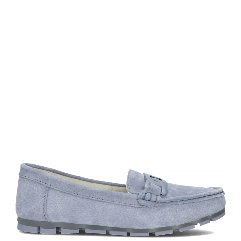 Filippo Women's Leather Moccasins Blue