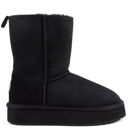 EMU Australia Women's Stinger Lo Flatform Black Ankle Boots