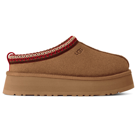 UGG Platform Suede Mules Shearling-Lined Chestnut 1174471-CHE