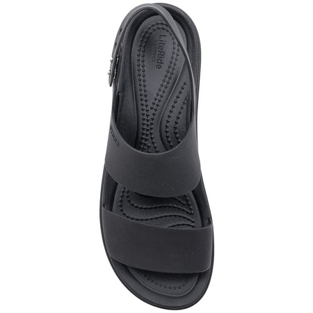 Crocs Sandały damskie na platformie Black Czarne