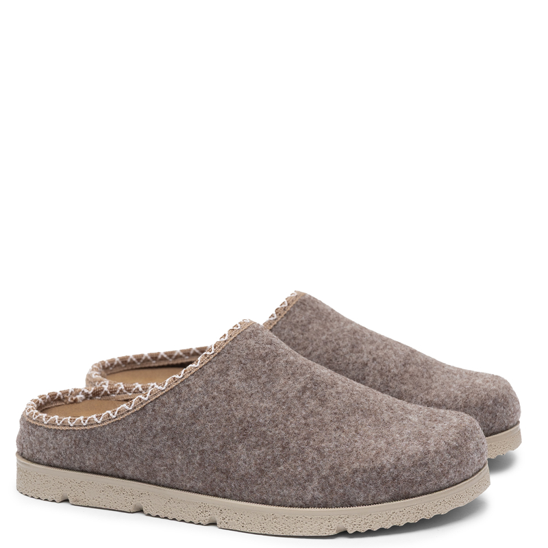 Inblu Cozy Felt Women Slippers Slip-On Beige NS000009-TORTORA