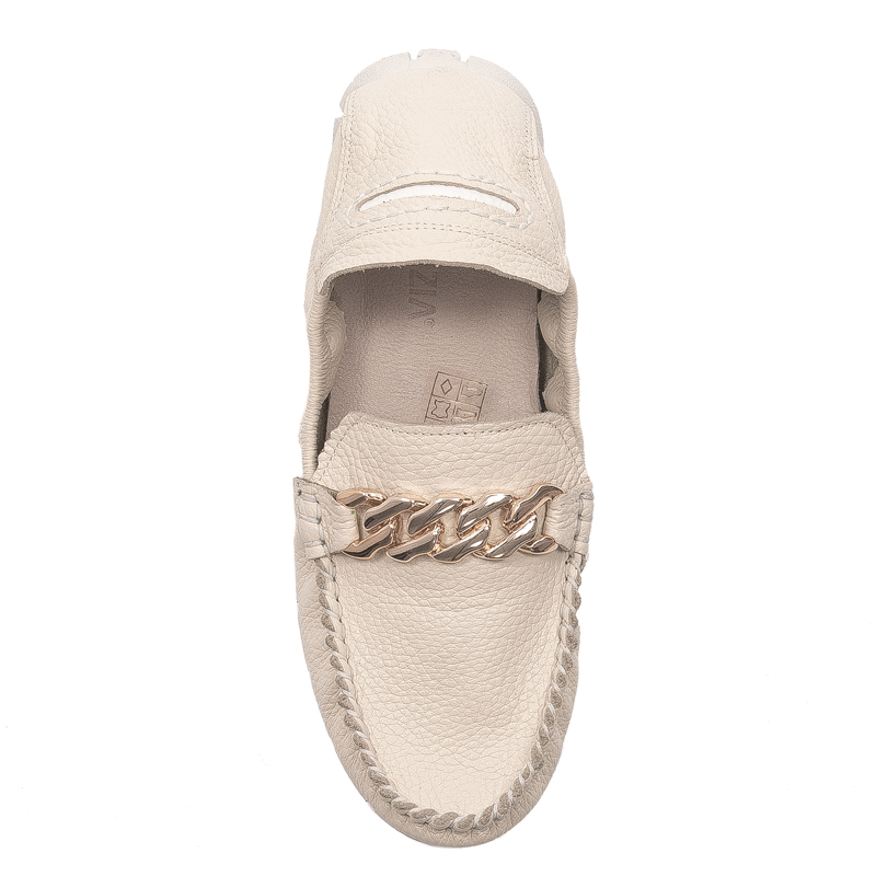 Venezia Women's moccasins shoes leather ecru