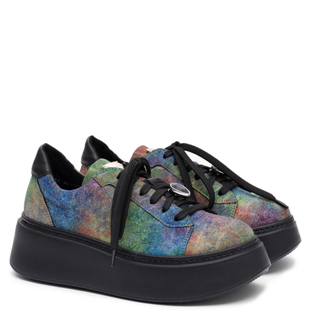 Maciejka Leather Platform Low Top Sneakers Multicolour 6191W-22/00-8