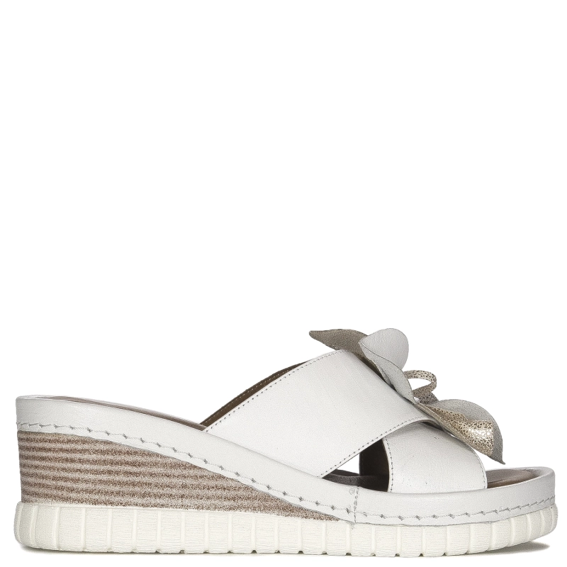 Artiker Women's White-gold Sandals
