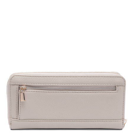 Guess Elegancki Zapinany Na Zamek Portfel Damski Z Paskiem Beżowy SWBG9735146-BEIGE