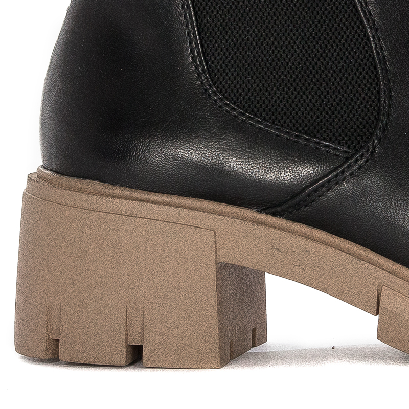 Tamaris Black Comb Leather Boots