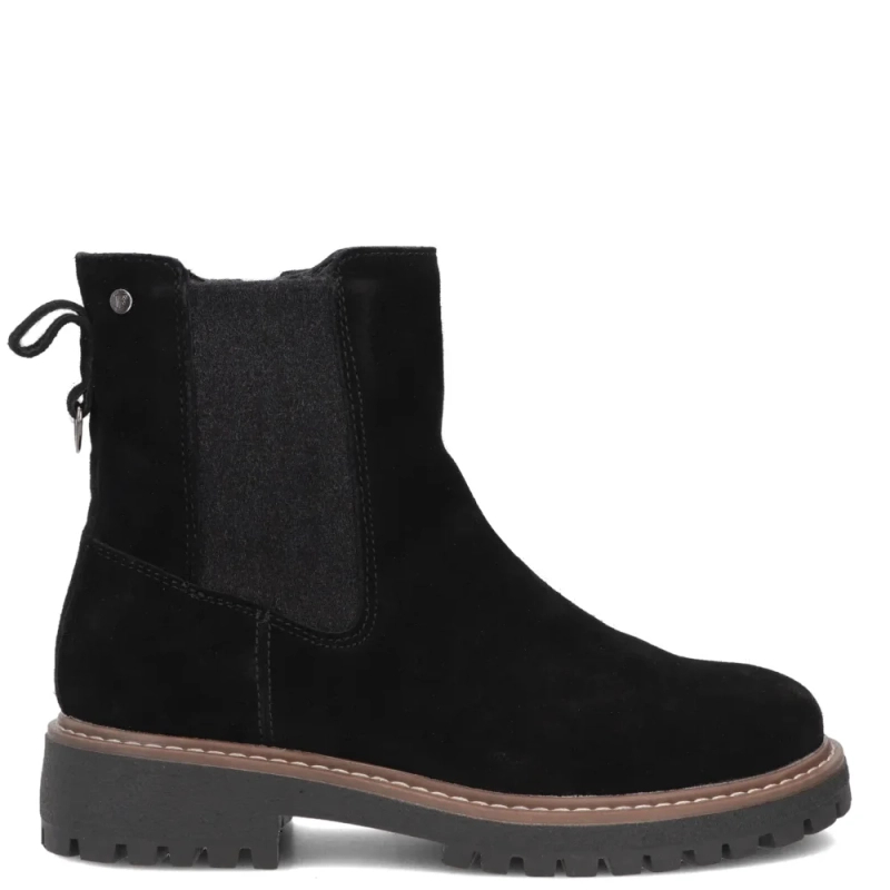 Filippo Skórzane Ocieplane Botki Zamszowe Czarne DBT7935-26-BLK