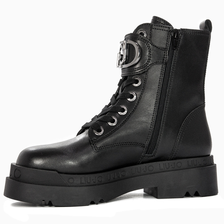 Liu Jo Botki Trzewiki Damskie Na Platformie Black SF3037 P0102