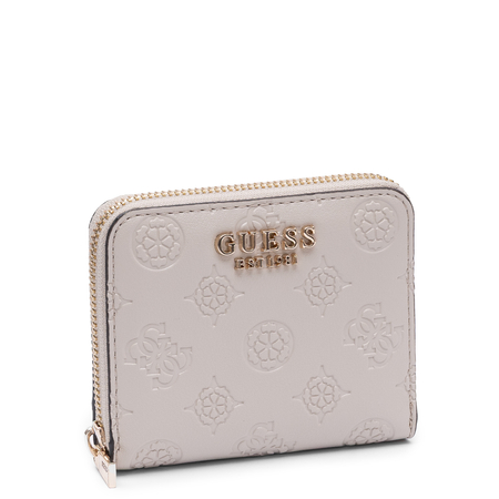 Guess Elegancki Zapinany Na Zamek Portfel Damski Beżowy SWPD2225137-BONE